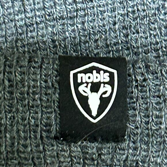 NWT Nobis Beanie Hat Simple Stripe Toque Charcoal Heather Orange Unisex One Size - Picture 4 of 6